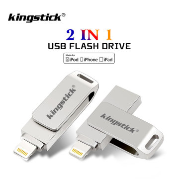 Usb Flash Drive For iPhone 6/6s/6Plus/7/7Plus/8/X Usb/Otg/Lightning 2 in 1 Pen Drive For iOS External Storage Devices