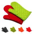 1 Pair Microwave Oven Gloves Insulation Silicone Oven Mitts Non-Slip Kitchen BBQ Cooking Gloves Bakeware Cake Tool