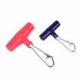 Fishing Sinker Slip Clip Clear Plastic Head Swivel 10pcs With Hooked Snap Fishing Weight Slide For Braid Fishing Line