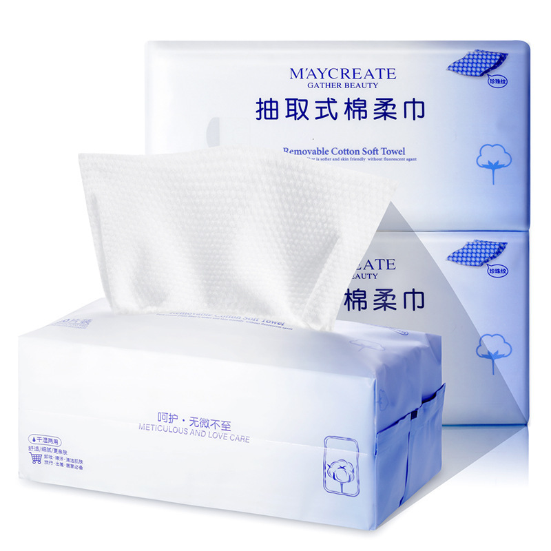 100pcs Disposable Cotton Soft Face Towel Wash Cloth Facial Tissue Clean Face Wash Towel Travel Paper Towel Makeup Cotton Pads