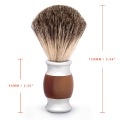 Qshave Man Pure Badger Hair Shaving Brush 100% Original for Double Edge Safety Classic Safety Razor agate Imitation 12.8 x 5.6cm