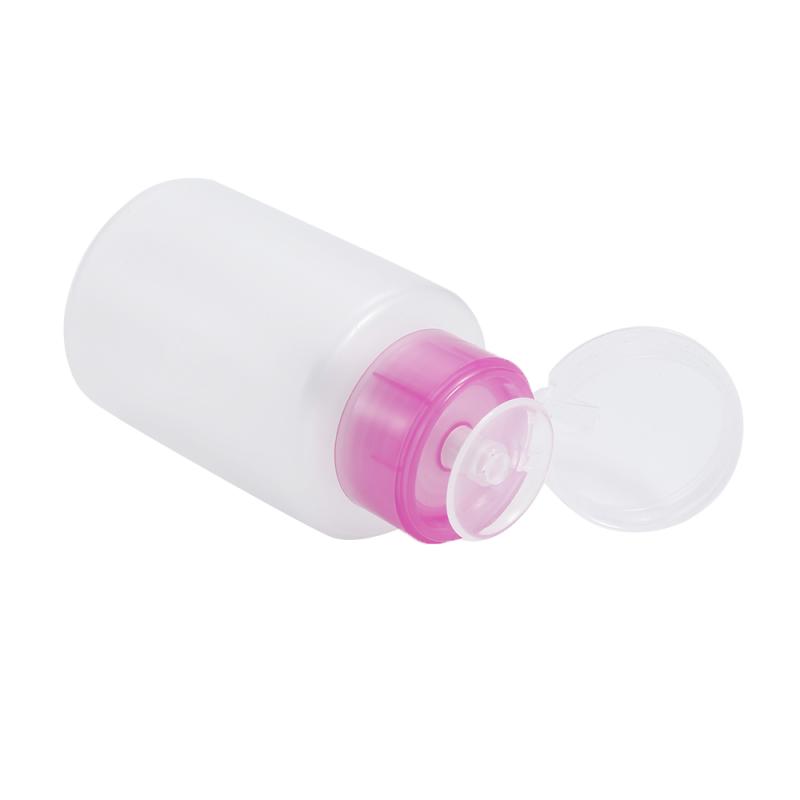 150ml Transparent Refillable Bottles Handy Liquid Container Nail Polish Remover Empty Bottle Press Pumping Dispenser Container
