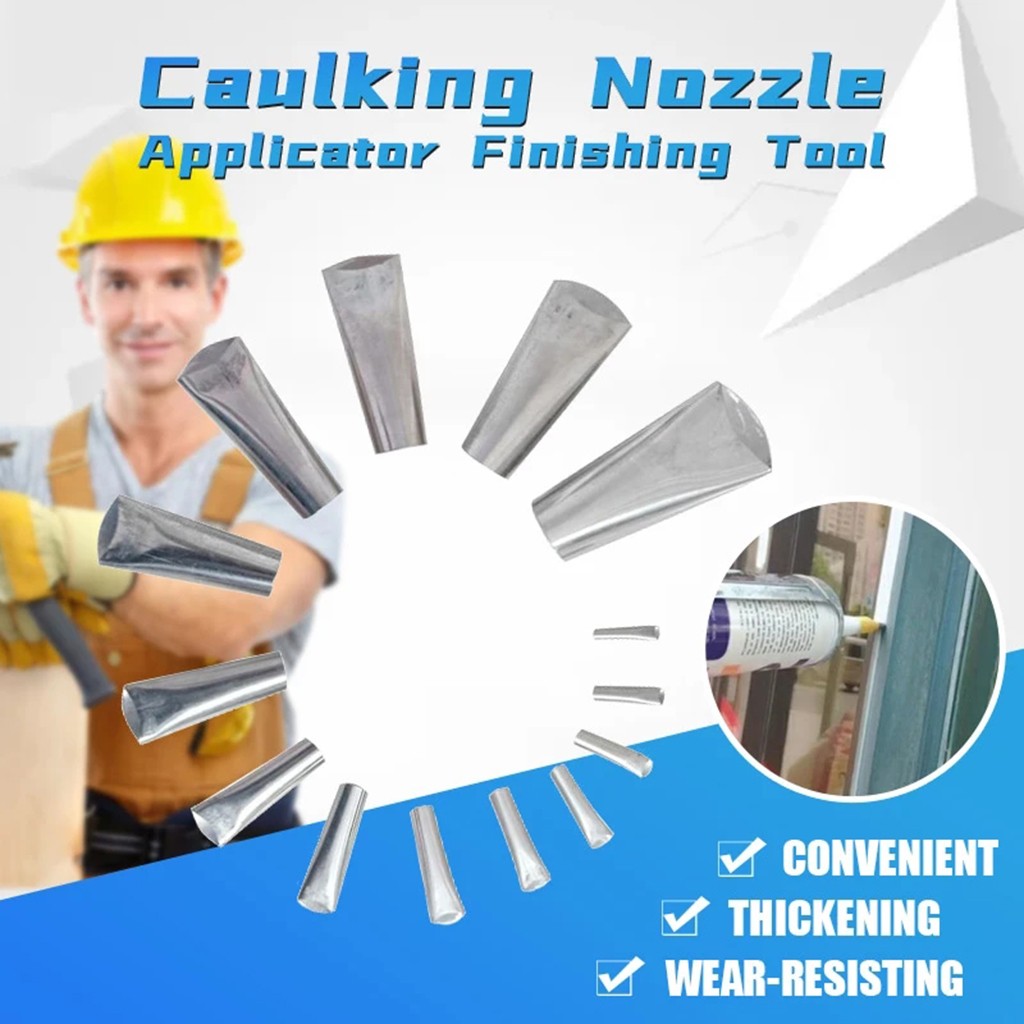 14 PCS Caulking Finisher Silicone Sealant Nozzle Glue Remover Scraper Caulking Nozzle Waterproof Glass Wall Repair
