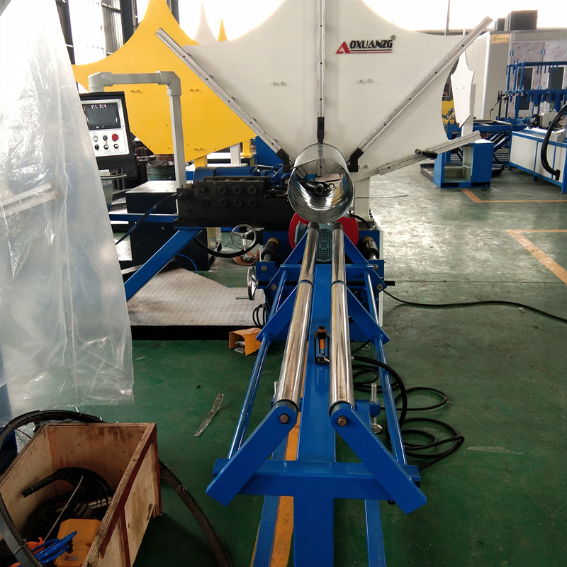 PLC control ventilation purpose round hvac duct forming machine