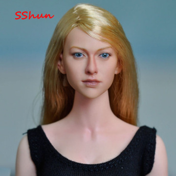 Korean Handmade Workshop Kumik 1/6 Scale Female Soldier KM048NP Blond Female Head Sculpture Hair Plant Beauty Model