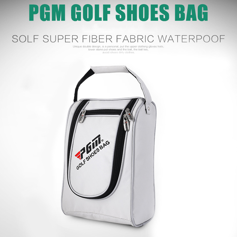 Pgm Golf Shoes Bags for Men Pu Leather Waterproof Sport Bag Portable Golf Shoes Bag