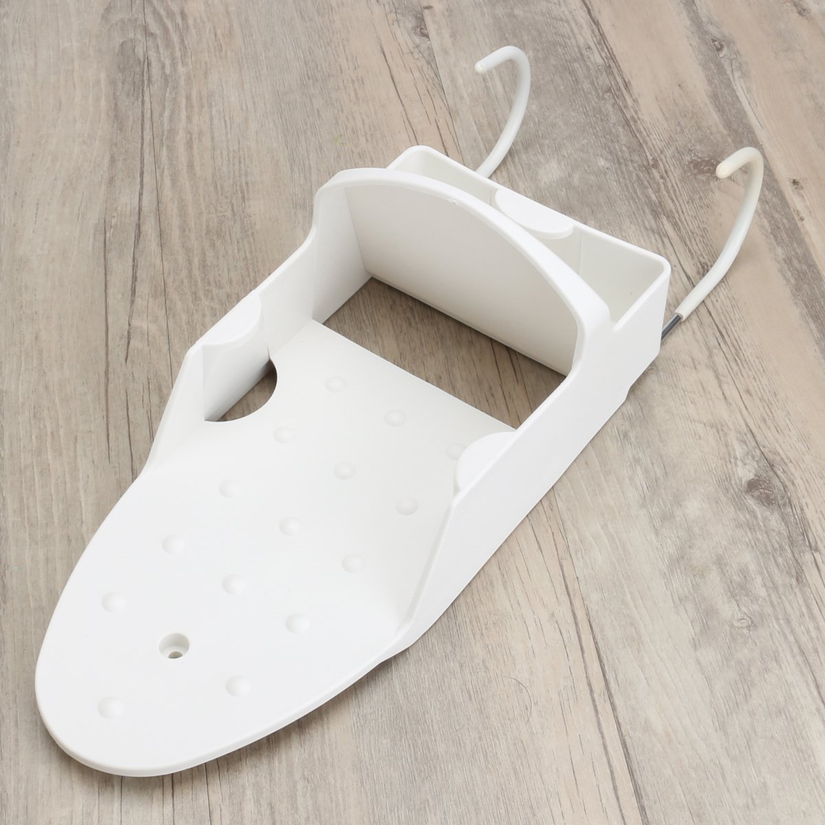 White/Black Ironing Board Storage Over The Door Hook Iron Holder Home Laundry Wall Mounted Rack Hotel