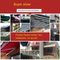 4*2.5m Manual retractable canopy Waterproof awning Outdoor Gazebos Telescopic sheds