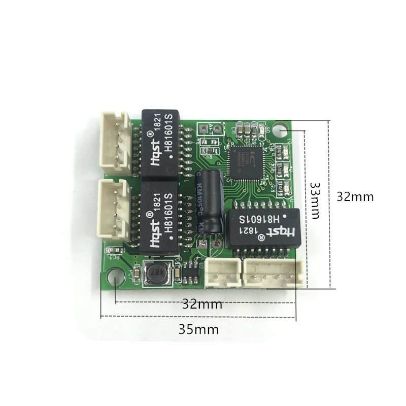 Mini 5V 12Vswitch module PBC OEM module mini size 3/4/5 Ports Network Switches Pcb Board mini ethernet switch 5V-12V 10/100Mbps