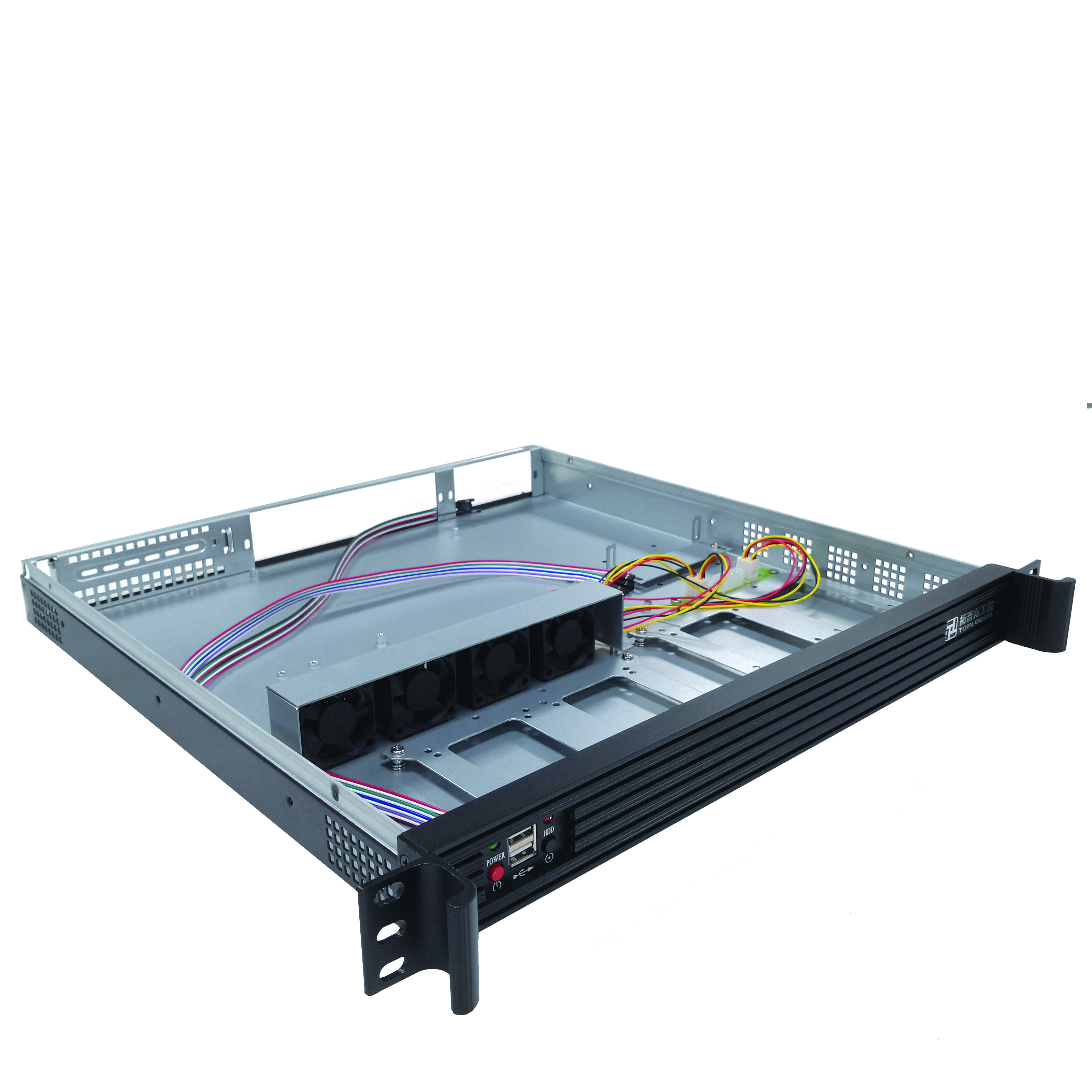 new 1U industrial chassis 19 inches rack-mounted server computer case TOP1U420L aluminium panel ATX motherboard 1.0MM SGCC