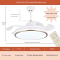 50cm 42 inch led ceiling fan with lights remote control DC Frequence round ventilator lamp bedroom decor Reversible Retractable