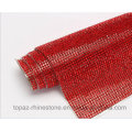 Ss6 2mm Siam Iron on Crystal Rhinestones Diamond Mesh Trim Sheet Roll (TM-243/2mm siam)