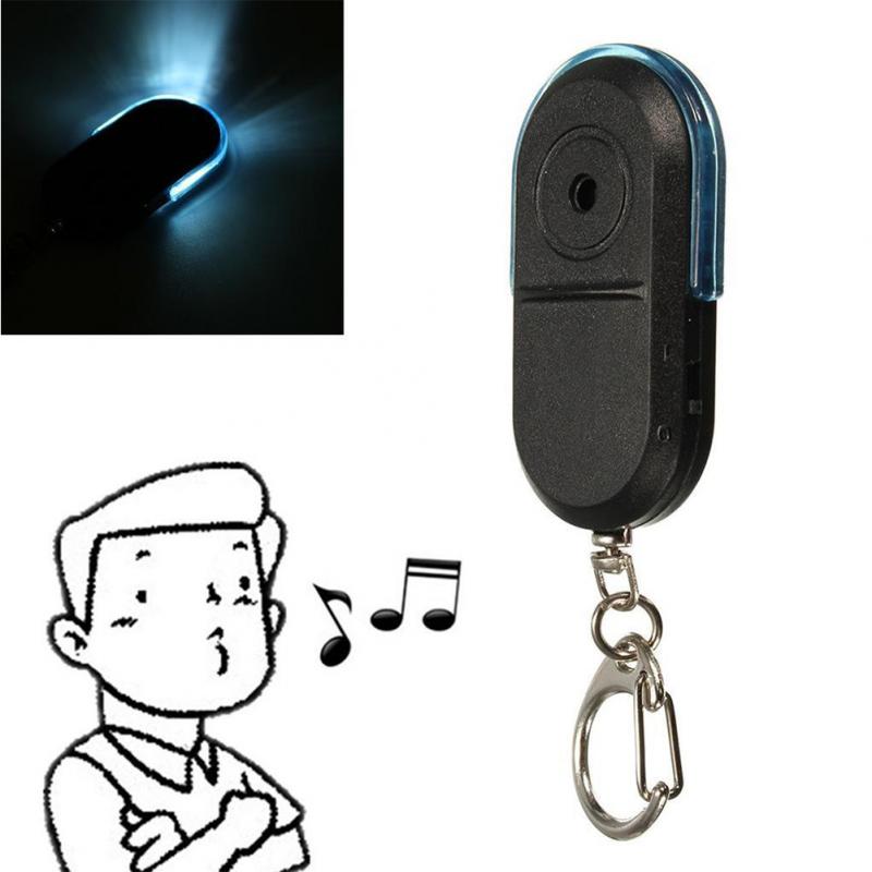 Mini Anti-lost Whistle Key Finder Wireless Alarm Smart Tag Key Locator Keychain Tracker Whistle Sound LED Light Things Tracker