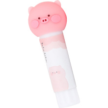 Cute pig shape solid glue children students office solid glue stick white