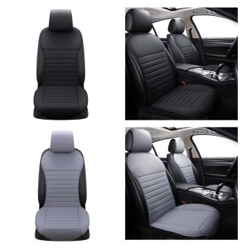 PU Leather Car Front Seat Cover Breathable Universal All-round Protection Nonslip Seat Cushion Comfy Seat Pad Mat Accessories