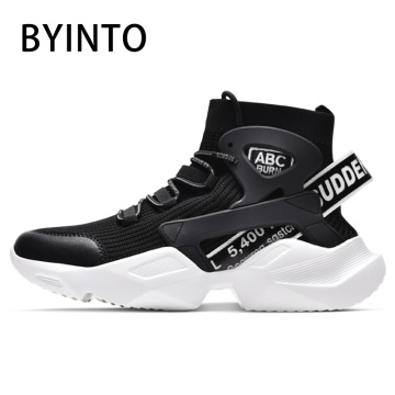 High Top Platform Men Sport Tennis Shoes Super Light Breathable Mesh Chunky Sneakers Men Sock Footwear Tenis Masculino Chaussure