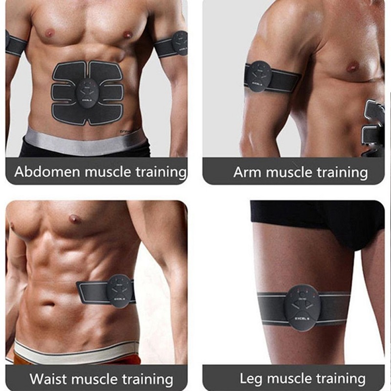 EMS Wireless Muscle Stimulator Smart Fitness Abdominal Trainer Electric Butt Weight Loss Stickers Body Slimming Belt ABS Unisex