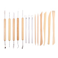 Quality 14Pcs Wooden Metal Pottery Clay Tools With Case Molding Sculpture Sculpting Clay Tool Kit