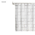 Square Pattern Waterproof Shower Curtains Polyester Simplicity Bath Screen Printed Curtain Toilet Bathroom Curtain Home Decor