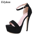 Eilyken 2021 New Platform High Heels Sandals Sexy Ankle Strap Open Toe Gladiator Party Dress Summer Women Shoes Size 41 42