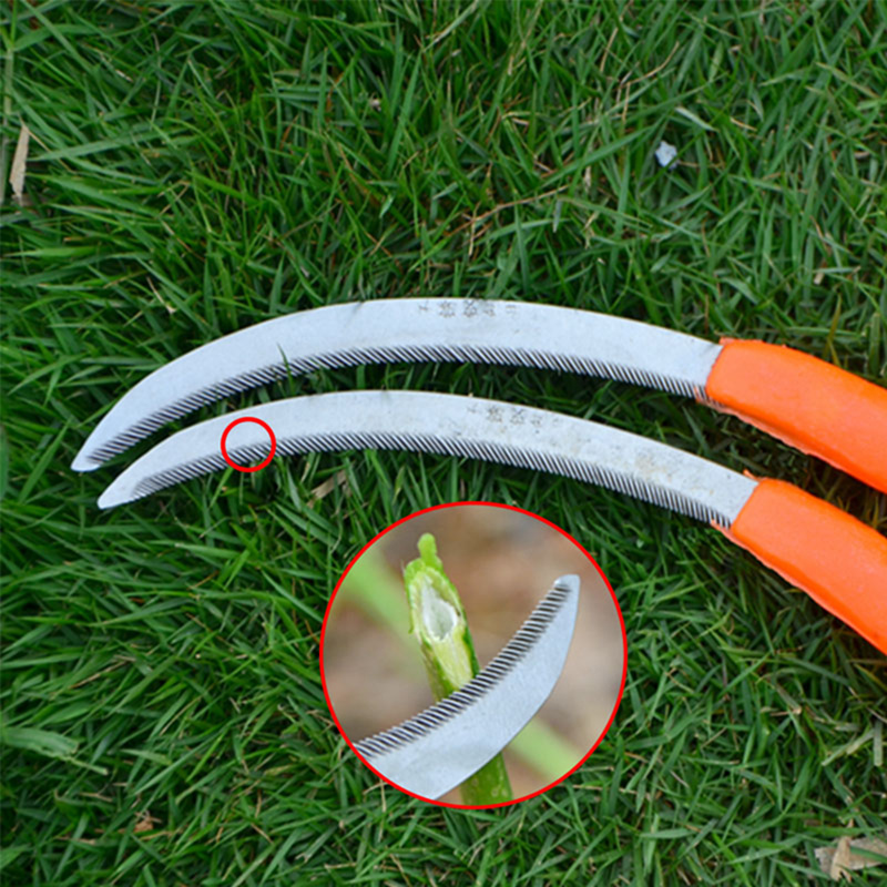 Lightweight steel small saw sickle knife Plastic handle Weed Remover Grass Sickle Sharp Garden Plants Weeder Cutter tools