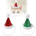 New Christmas Pet Cat Dog Christmas Sequin Holiday Headdress Classic Dog Cat Holiday Hat Costume Sequin Design Headdress