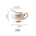 Ceramic coffee cup dish European small luxury home set high-end Pynombe cup English afternoon tea cup with flower tea cup