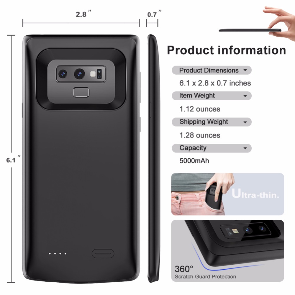 Rechargeable Thin External Power Bank Battery Case for Samsung S8 S9 Battery Case for Samsung Galaxy S8 Plus S9 Plus S10plus 5G