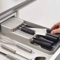 Cutlery Storage Box Plastic Knife Block Holder Drawer Knives Fork Spoons Storage Rack Knife Stand Cabinet Tray Kitchen Organizer