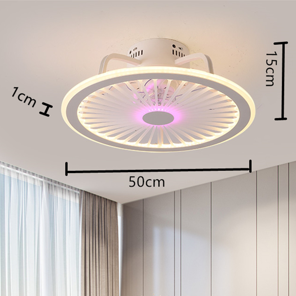 Bluetooth smart led ceiling fan lamp with lights remote control ventilator lamp 50cm with APP bedroom decor new
