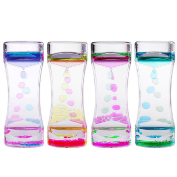 Floating Color Mix Illusion Liquid Oil Hourglass Timer Fun Classic Sensory Toys Hourglasses Home Tableware Decoration