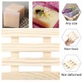 8 *7 cm Natural Wood Wooden Soap Dish Storage Tray Holder Bath Shower Plate Support Tray Shower Plate Wash Soap Bath