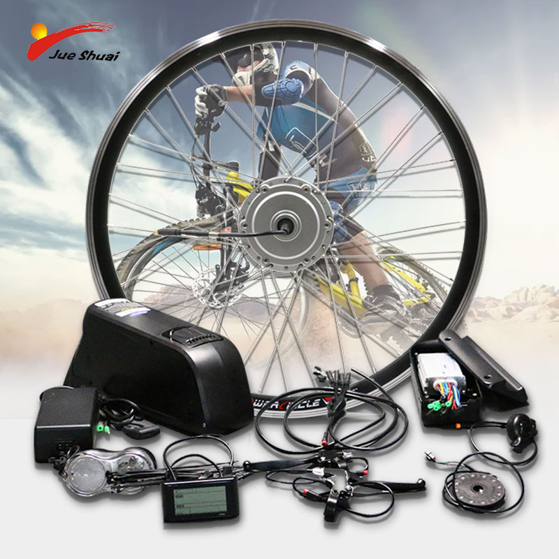 48V 350W 500W Bafang Electric Bicycle Conversion Kit 26"700C Front Motor Wheel Brushless Hub Motor E Bike Kit with Battery