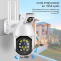 Video Surveillance Camera Outdoor WiFi Camera 1080P Dual Lens IP66 Waterproof Wireless Security Camera PTZ IR Motion Detection