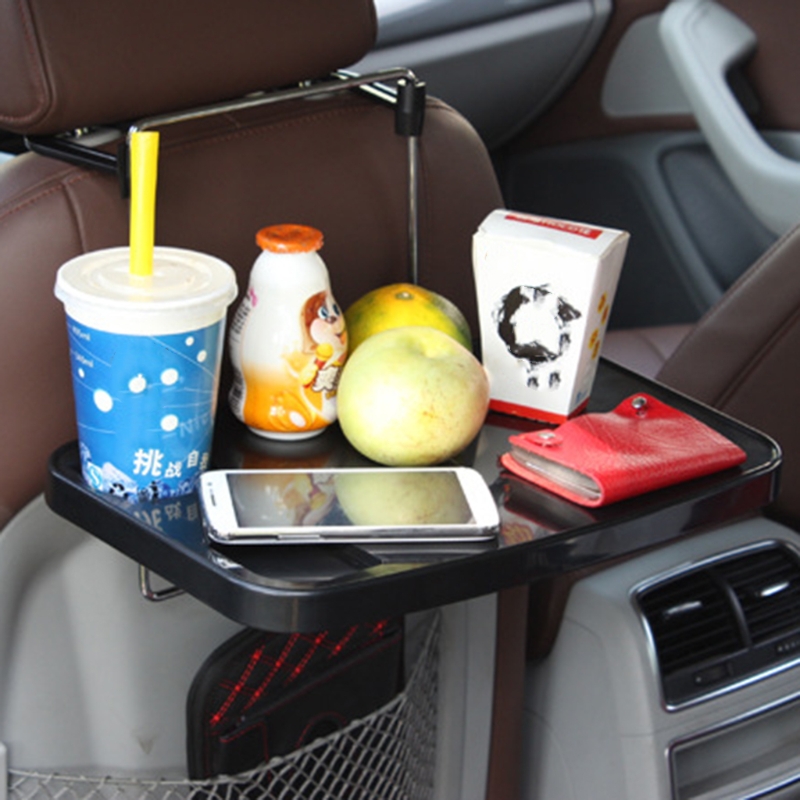 Steering Wheel Tray -Car Mount Laptop Stand Table Foldable Passenger Seat Desk for Food Eating Drink Notebook Cup Holder
