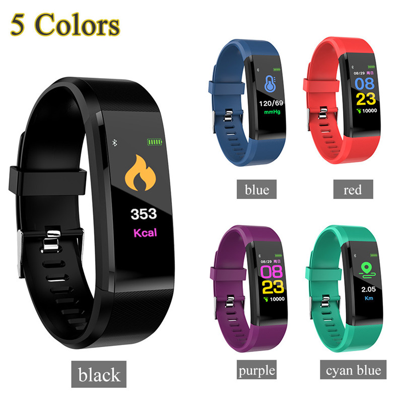 Heart rate monitoring Bluetooth smart bracelet ID115HR Plus smart bracelet fitness tracker USB charging for xiaomi IOS Android