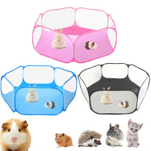 Pet Fence Tent Portable Small Animal Game Shell Foldable Outdoor Indoor Sports Exercise Cage Blue Black Pink Solid Practical