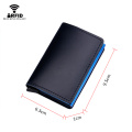 DIENQI Anti-theft Genuine Leather Men Credit Card Holders Business ID Bank Card Case Wallet Automatic RFID Aluminium Cardholder