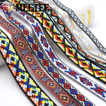 10Meters Meetee 1.3-4.8cm Embroidery Webbing Jacquard Ribbon Braided Lace Trim DIY Sewing Apparel Shoes Hometextile Accessories
