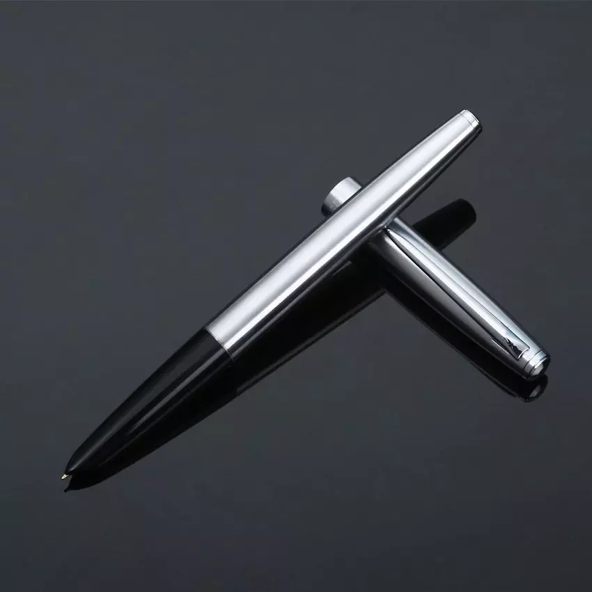 Hero 338 Steel Fountain Pen Ink Pen FHooded Nib Converter Filler Silver Clip Stationery Office school supplies writing gift