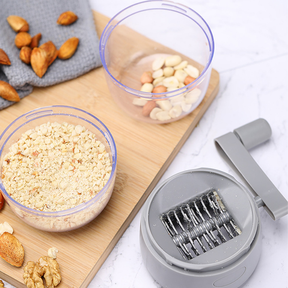 Food Making Toppings For Walnut Pecans ABS Garlic Cutter Kitchen Tool Fruit Vegetable Easy Clean Nut Chopper Grinder Hand Crank