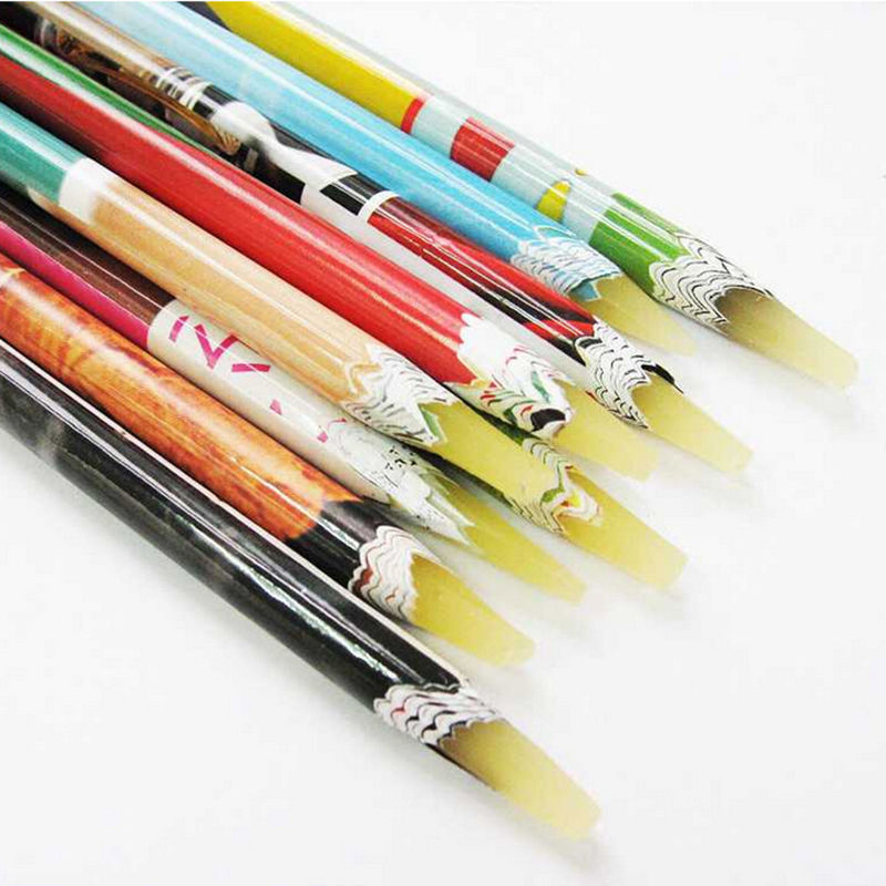 New 1Pcs Self Adhesive Resin Rhinestones Picker Pencil Wax Pen Long Nail Art Gem Crystal Pick Up Tool