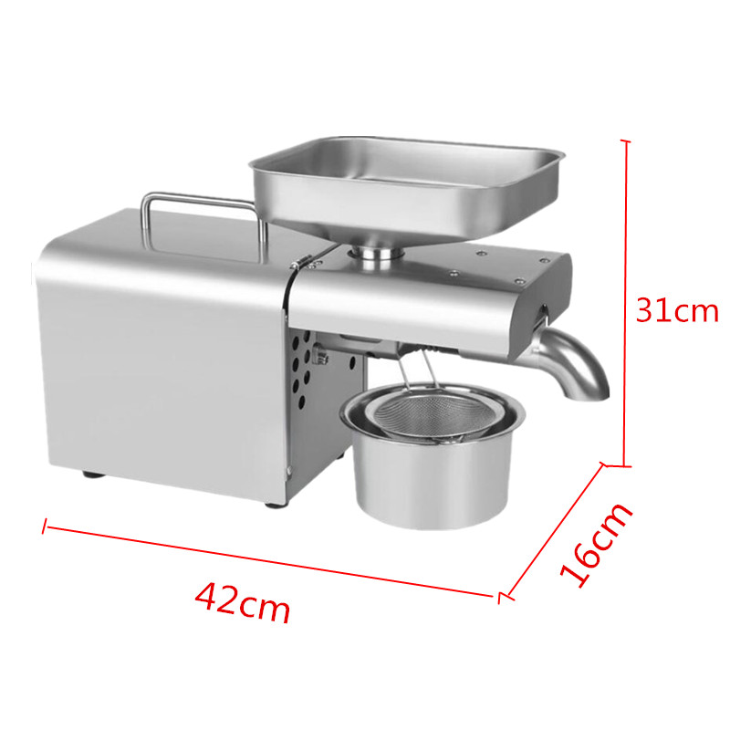 Automatic Temperature Control Oil Press Machine Business Equipment Stainless Steel Oil Pressure Peanut Sesame Nut Oil Extractor