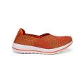 Golden Orange Color Soft Woven Fabric Upper Slip-ons