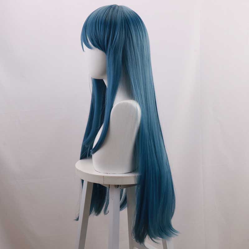 Game Danganronpa cosplay Maizono Sayaka wig Maizono Sayaka role play green blue long styled hair costumes