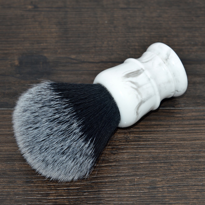 Soft Synthetic Hair Shaving Brush, Beard Brush Quality Nylon Hair Brush, Marble Artificial Hair Beard Brush, for Man Wet Shave