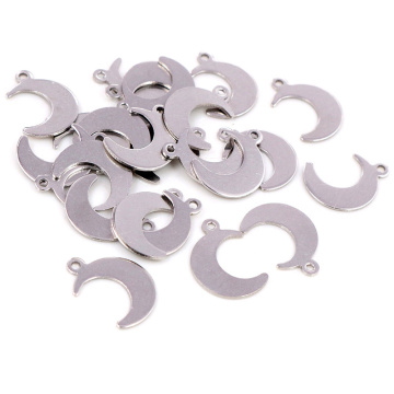 30pc/lot 16x11mm No Fade Charms 316 Stainless Steel Moon Charms for necklace pendant charms diy jewelry making-R8-51