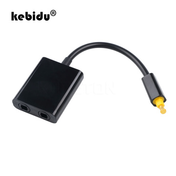 kebidu Mini USB Digital Toslink Audio Video Cables Optical Fiber Audio 1 to 2 Female Splitter Adapter Micro Usb Cable Accessory