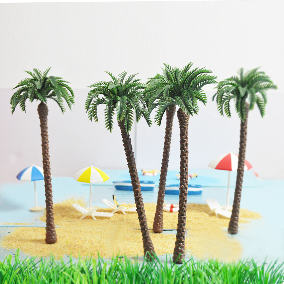 1:50-1000scale miniature Architecture Plastic Palm Tree Model Miniature HO N OO scale Palm Tree for sea scenery