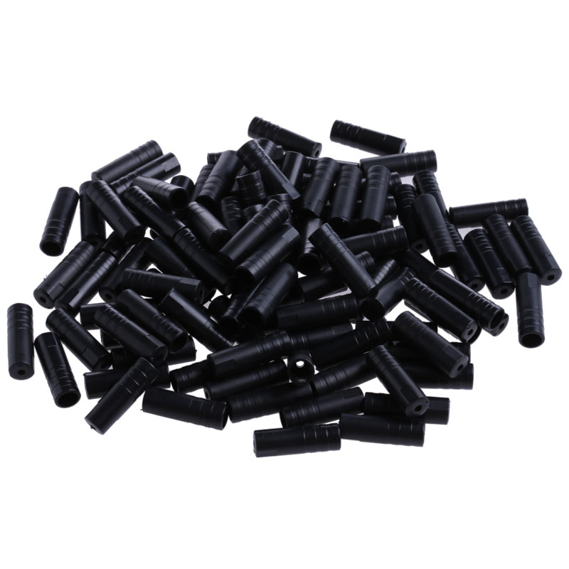 NEW 100Pcs Bike Bicycle Cycling Brake Cable Crimps Housing Plastic End Tips Caps 4mm Bicycle Parts